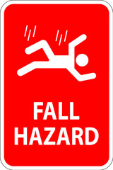 Wall Mural - Caution Sign, Fall Hazard