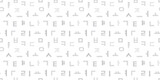 Fototapeta  - korean alphabet background. Seamless pattern.Vector.韓国のアルファベットパターン　背景素材