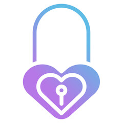 Sticker - padlock-valentine-love-heart-lock