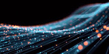 Fototapeta Fototapety przestrzenne i panoramiczne -  fiber optic fast moving lines. High speed motion blur. Concept of leading in business, Hi tech products, business plan, goals and achievement, advanced technology evolution. 3d render 