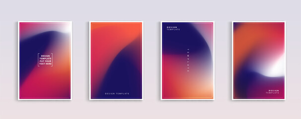 Poster - Set of covers design templates gradient abstract backgrounds of business. trendy modern design. applicable for landing pages, covers, brochures, flyers, presentations, banners. Vector design.
