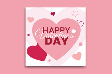 Wall Mural - Happy Valentines Day Social media post ,banner design