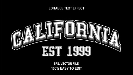Wall Mural - Editable text effect california est 1999