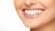 © BlazingDesigns - Beautiful smile of young woman with healthy white teeth. Closeup with perfect female teeth. Teeth whitening. Dental clinic patient. Stomatology concept.