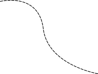 Wavy line, curved dotted line
