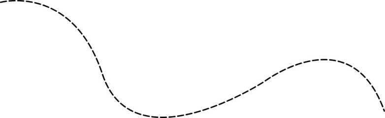 Wavy line, curved dotted line