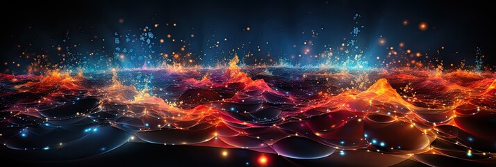 Poster - Abstract representation of a black hole, conveying its mystery and gravitational force, Generative AI