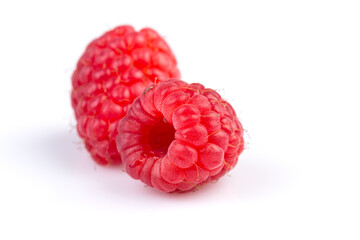 Wall Mural - raspberry isolated on white background