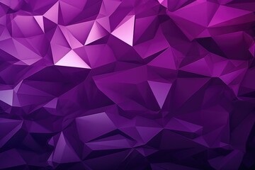 Canvas Print - An image featuring a vibrant purple background adorned with a variety of triangular shapes, Purple geometric background, AI Generated