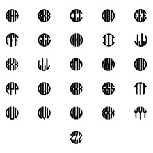 A-Z Letter Monogram Vector Template.