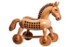 Classic Wooden Rocking Horse on Transparent Background