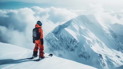 Poster - Beautiful background for snowboarding advertising