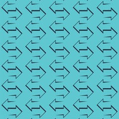 Poster - Transfer arrows seamless pattern isolated on blue background