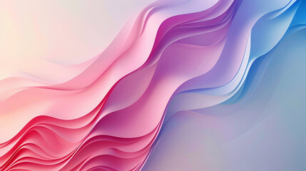 Fototapete - A colorful abstract background with a very smooth wallpaper powerpoint , smoke background with wavy lines , banner, space for text, wallpaper and background, Generative AI.