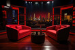 © Michael - Empty TV studio talk show with sofa