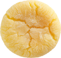 Wall Mural - Lemon Sugar cookie isolated on transparent background. PNG