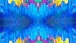 canvas print picture - farbenfrohe symetrische Geometrie - farbige Quader, Fraktale, Perspektive, Flächen, Formen, Winkel, Körper, Symmetrie, Rendering
