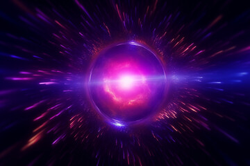 Wall Mural - 3d render. abstract neon blackhole space nebular background. black hole at the center of the vortex.