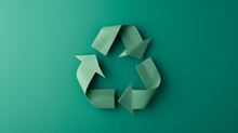 Cardboard Recycling  Paper Symbol On Green Background