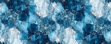 Abstract Blue White Marbleized Stone Marble Granite Texture Background Panorama Banner Marbled, Seamless Pattern, Generative AI
