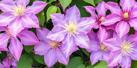 Wall Mural - Clematis flowers background