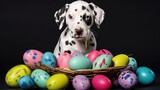 Fototapeta Zwierzęta - Cartoon Easter egg celebrating Easter,AI generated.