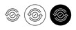Ensure icon set. Confidence shield check vector symbol in a black filled and outlined style. Full Confident sign.
