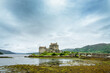 Eilean Donan castle at low tide in North West Highlands, Scotland, UK.