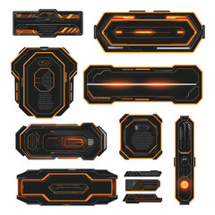 Poster - Set of Sci Fi Modern User Interface Elements. Futuristic Abstract HUD. Good for game UI