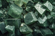 Close-up of raw green fluorite crystals