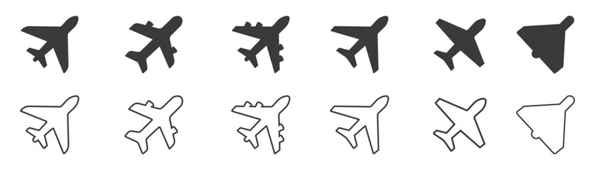 Poster - Plane and drone icon vector for web and mobile app. Drone and airplane sign and symbol. Vector illustration