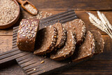 Fototapeta Desenie - Rye bread with sunflower seeds