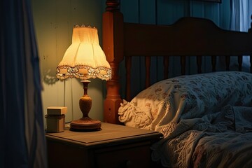 Wall Mural - Bedside table lamp