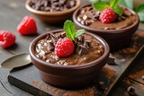 Chocolate puddings are a type of dessert with chocolate taste