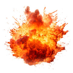 Wall Mural - fire explosion isolated on transparent background Remove png, Clipping Path, pen tool