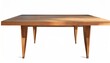 midcentury modern wood dining table isolated on background