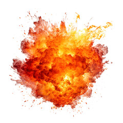 Wall Mural - fire explosion isolated on transparent background Remove png, Clipping Path, pen tool