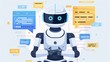 Chatbot robot providing online assistance, customer service support