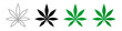 Cannabis vector icons. Marijuana leaf icons. Weed symbols. Cannabis Leafs