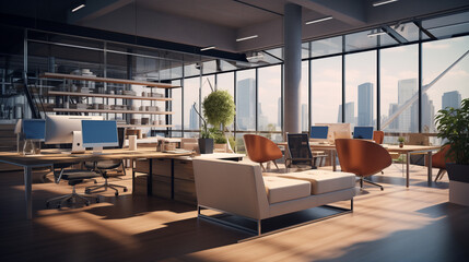 Poster - interior design of tech company office