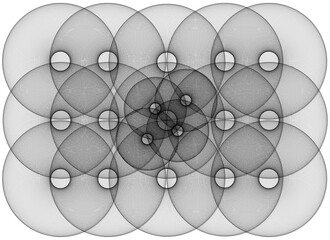 abstract background with simetric circles