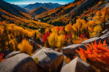 Wall Mural - autumn landscape in the mountains