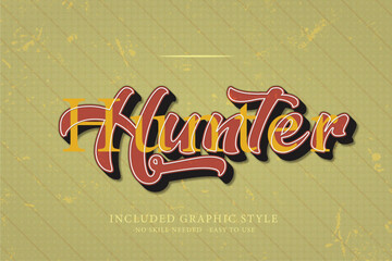 Poster - 3D Editable Vector Typography, 3D Classic Template , Logo Mockup, Tittle Poster, Old Style Retro Text Effects and Graphic Style.