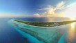 baa atoll aerial panorama maldives
