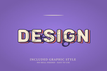 Poster - Classic Retro 3D Editable Text Effects, Vintage Typography, Logo Mockup, Title Poster and Graphic Style Template.