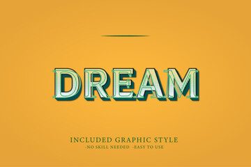 Poster - Classic Retro 3D Editable Text Effects, Vintage Typography, Logo Mockup, Title Poster and Graphic Style Template.