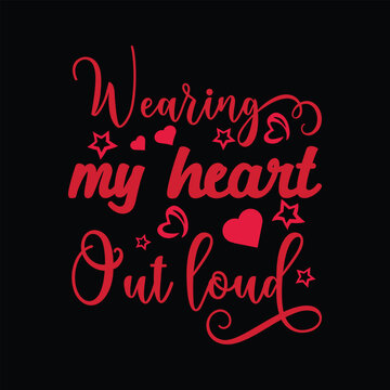 Valentine's day typography t shirt design