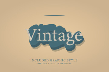 Poster - Classic Retro 3D Editable Text Effects, Vintage Typography, Logo Mockup, Title Poster and Graphic Style Template.