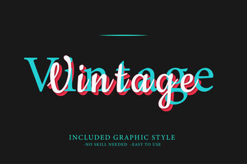 Poster - Classic Retro 3D Editable Text Effects, Vintage Typography, Logo Mockup, Title Poster and Graphic Style Template.
