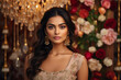 © AJay - A beautiful Indian woman wearing ethnic costumes against a background filled with flowers